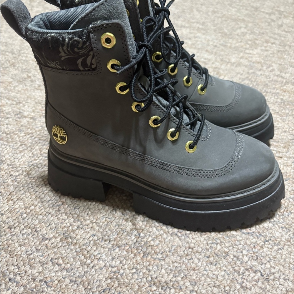 Timberland Sky 6 Inch Women's Size 6 Rebotl Gray Clunky Lace Up Boots New,